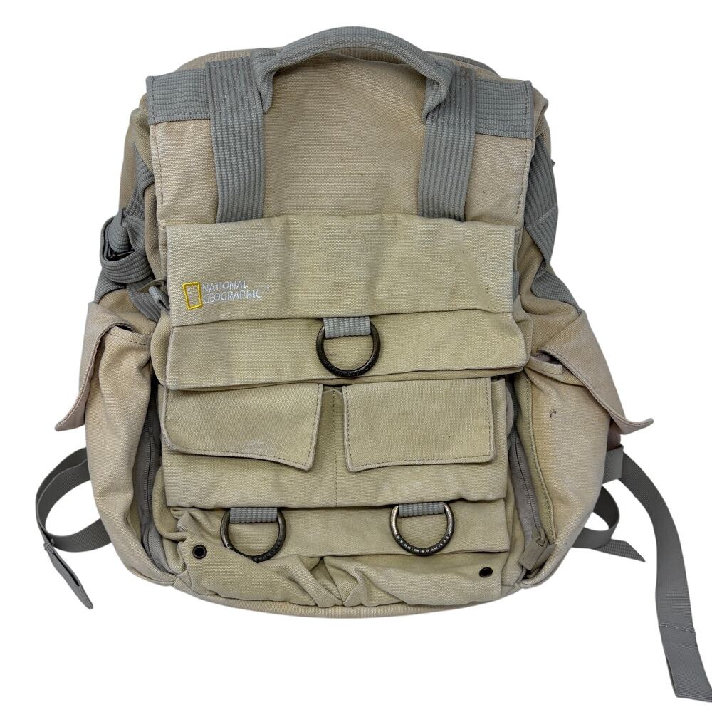 National Geographic Earth Explorer Med Canvas Rugged Travel NG5160 Tan Beige